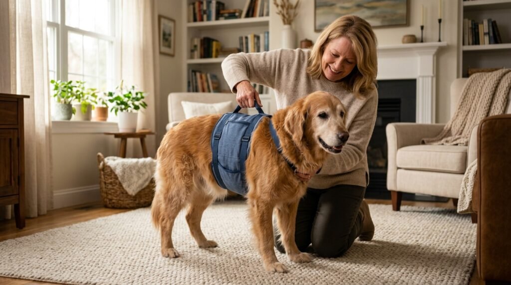 Helping a Senior Dog Get Up: Support Harnesses & Home Fixes
