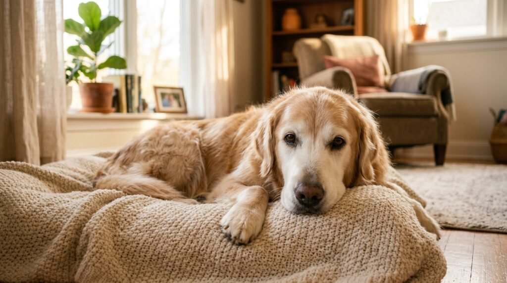 Old Dog Shaking and Trembling